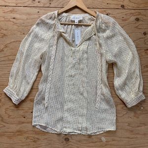 JB Julie Brown Tie Neck Blouse